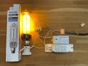 Philips SOX-E 18W met BSX 18L ballast en SX26 Ignitor