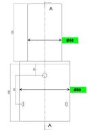 Adapter verloopstuk Ø76 mm naar Ø60 mm voor Lichtmast