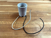 E40 ceramic socket with attached wires