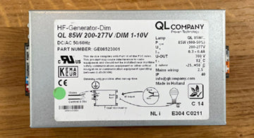 HF-Generator QL 85W 200-277V /DIM 1-10V GE08523001